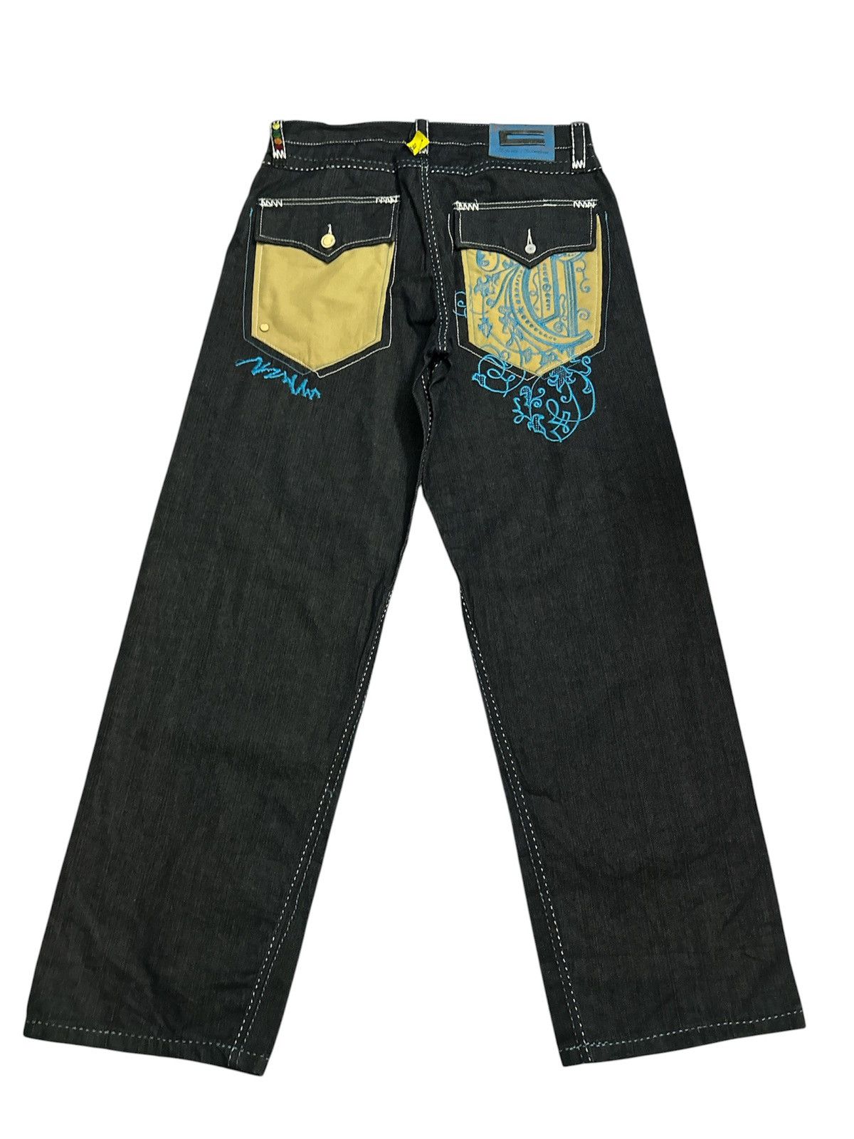 Coogi 2000 Coogi Embroidered Baggy Jeans Y2K Avant Garde Jnco Lgb Size US 34 / EU 50 - 1 Thumbnail