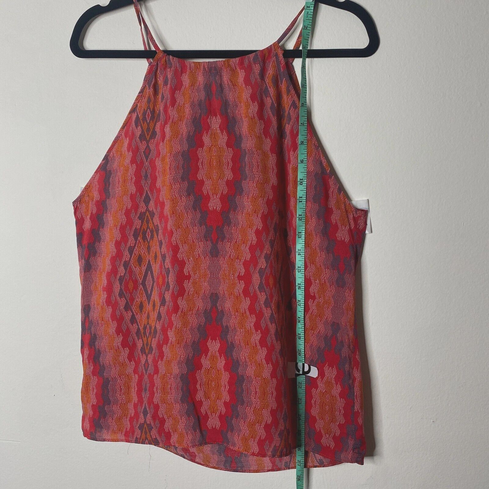Other Allison Joy Alina Halter Red Orange Aztec Sleeveless Top XS Size XS / US 0-2 / IT 36-38 - 8 Thumbnail
