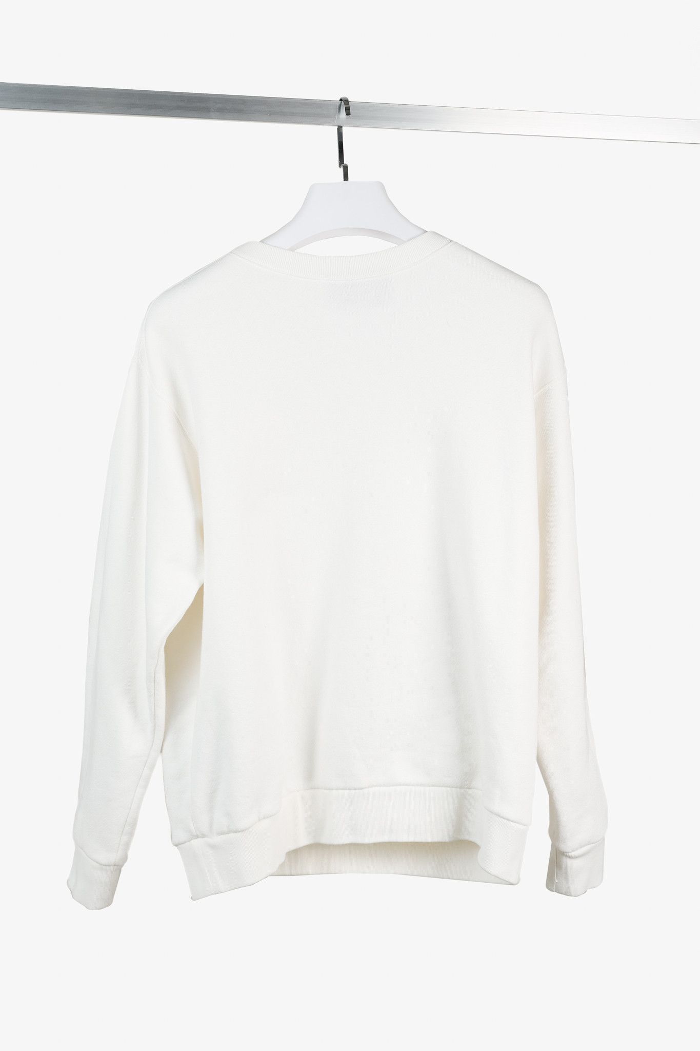 Gucci Gucci 1921 White Cotton French-Terry Crystal-Logo Sweatshirt Size XS / US 0-2 / IT 36-38 - 2 Thumbnail