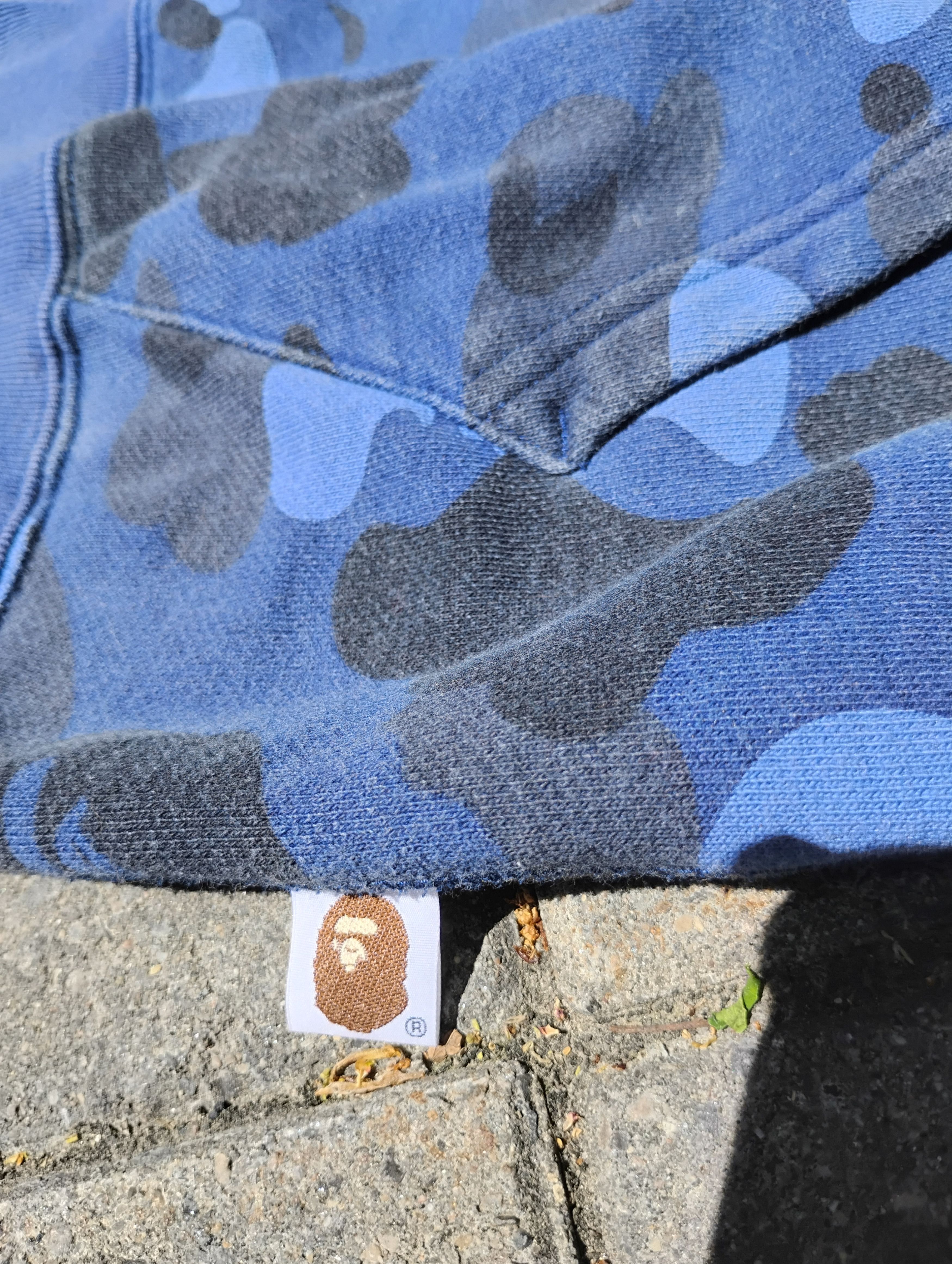 Bape 2006 BAPE sleeveless hoodie blue camo Size US L / EU 52-54 / 3 - 5 Thumbnail