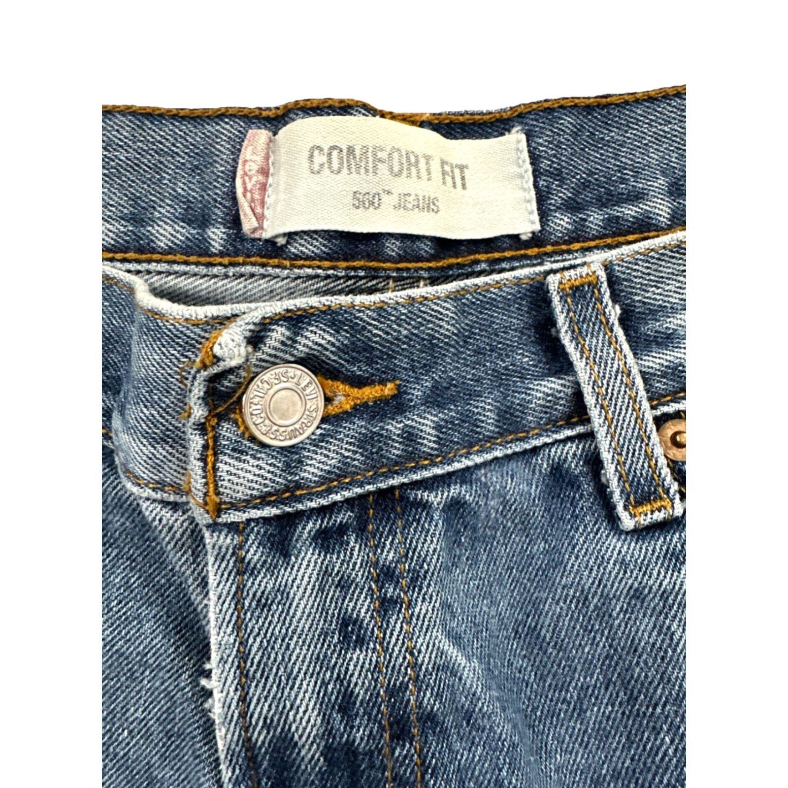Levi's VINTAGE Levi's 560 Relaxed Denim Blue Jean Shorts High Rise 14/33 Cut Off 90s Womens Shorts Jeans Size 36" / US 14 / IT 50 - 2 Thumbnail