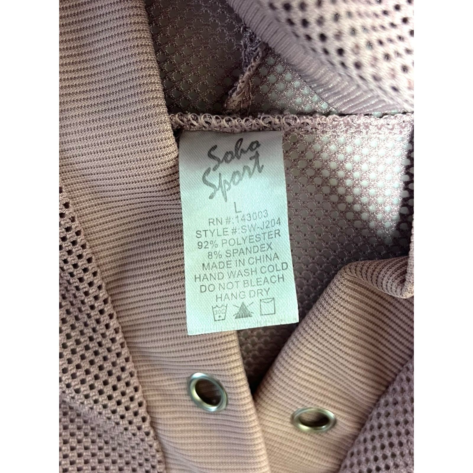 Other Pink Fishnet Sheer Hoodie Soba Sport L Long Sleeve Mesh Top Size L / US 10 / IT 46 - 3 Thumbnail