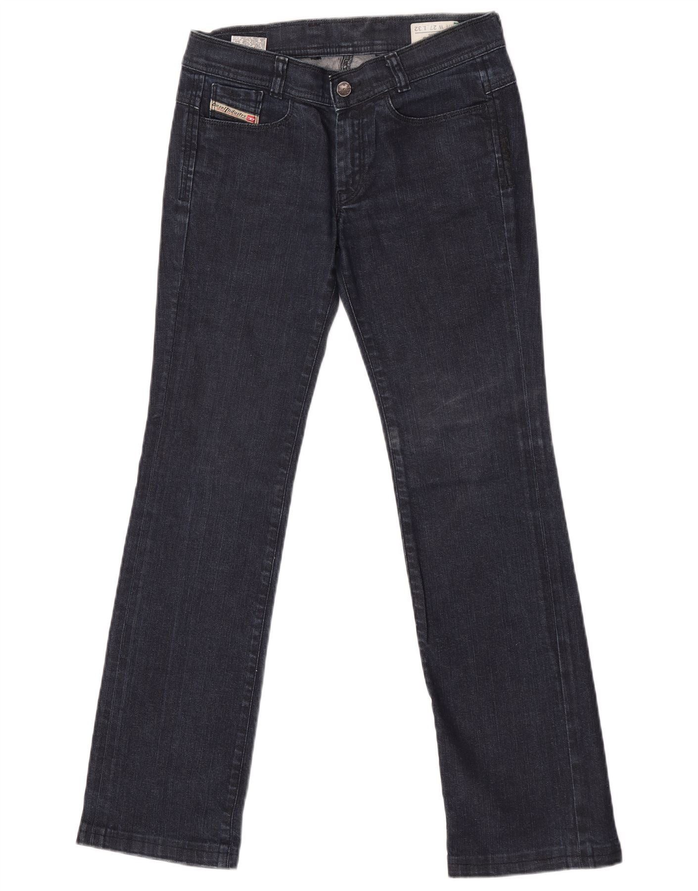 Diesel Womens Soozy Straight Jeans W27 L32 Navy Blue Cotton Size 42" / US 20 - 1 Thumbnail