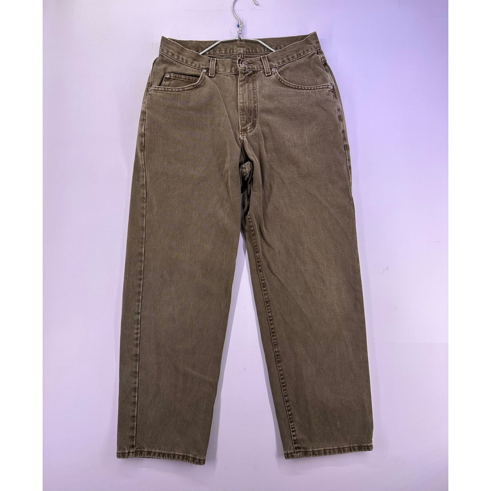 Lee Vintage Riveted Lee gold Brown Jeans Size 33x32 Size US 33 - 1 Thumbnail