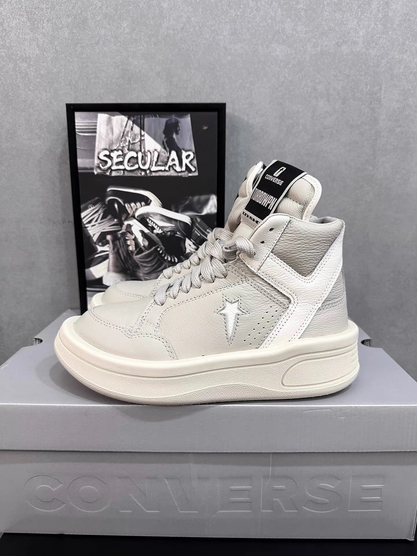 Rick Owens Rick Owens x Converse 24FW Grey Co-branded K34 Size US 5.5 / EU 38 - 1 Thumbnail
