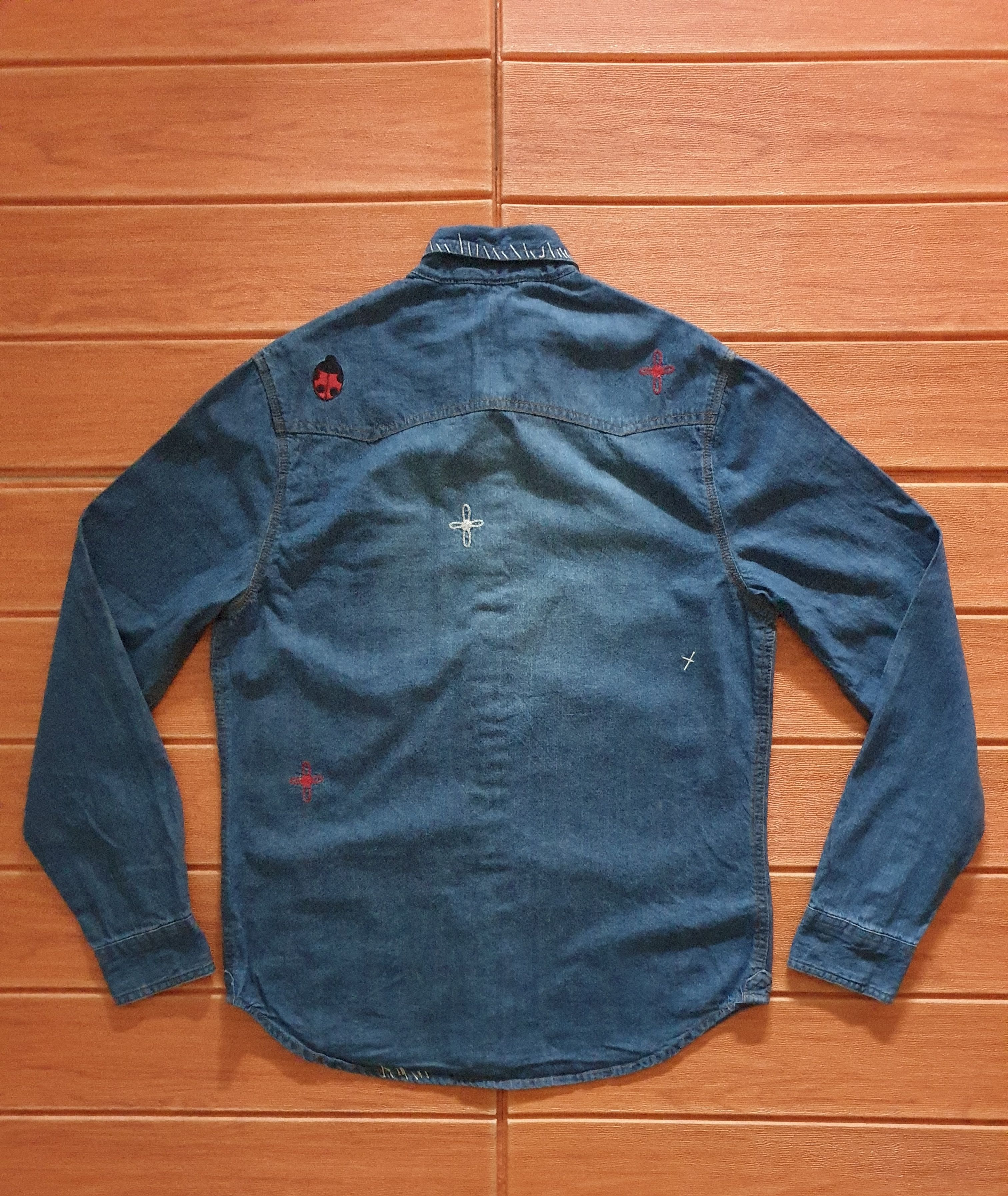 GRN Grn shashiko patchwork shirt Size US M / EU 48-50 / 2 - 8 Thumbnail