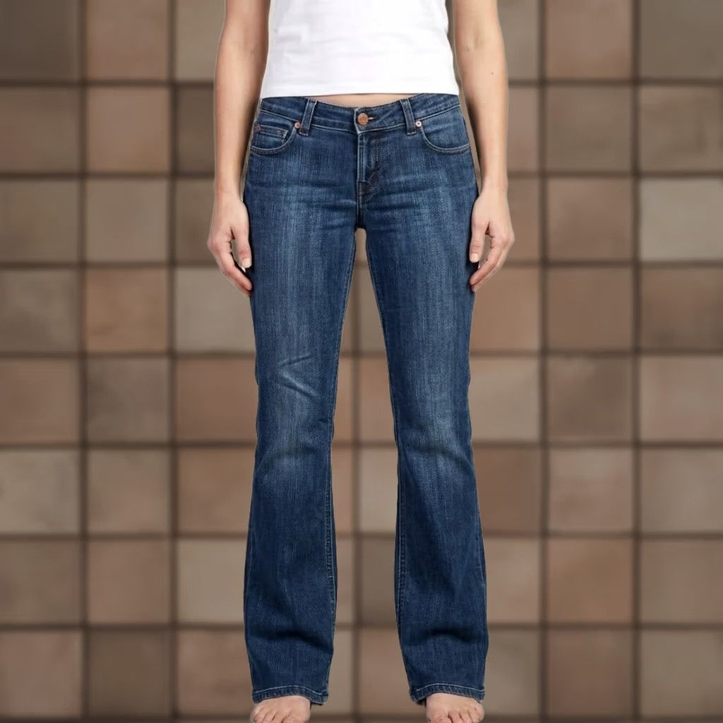 Denime VINTAGE Raven Denim Sadie Bootcut Jeans Koop Indigo Dark Wash 28 Womens Bootscut Jeans 5-Pocket Denim Blue Modern Classic Fit Y2K Style Size 28" / US 6 / IT 42 - 1 Thumbnail