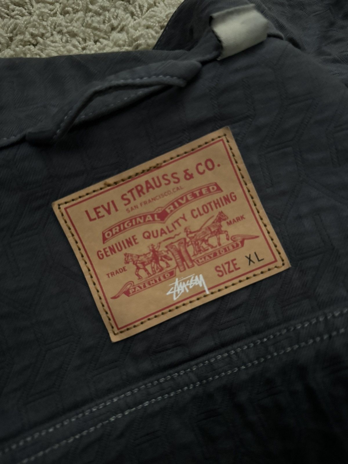 Levi's × Stussy Jacquard Trucker Jacket Size US XL / EU 56 / 4 - 4 Thumbnail