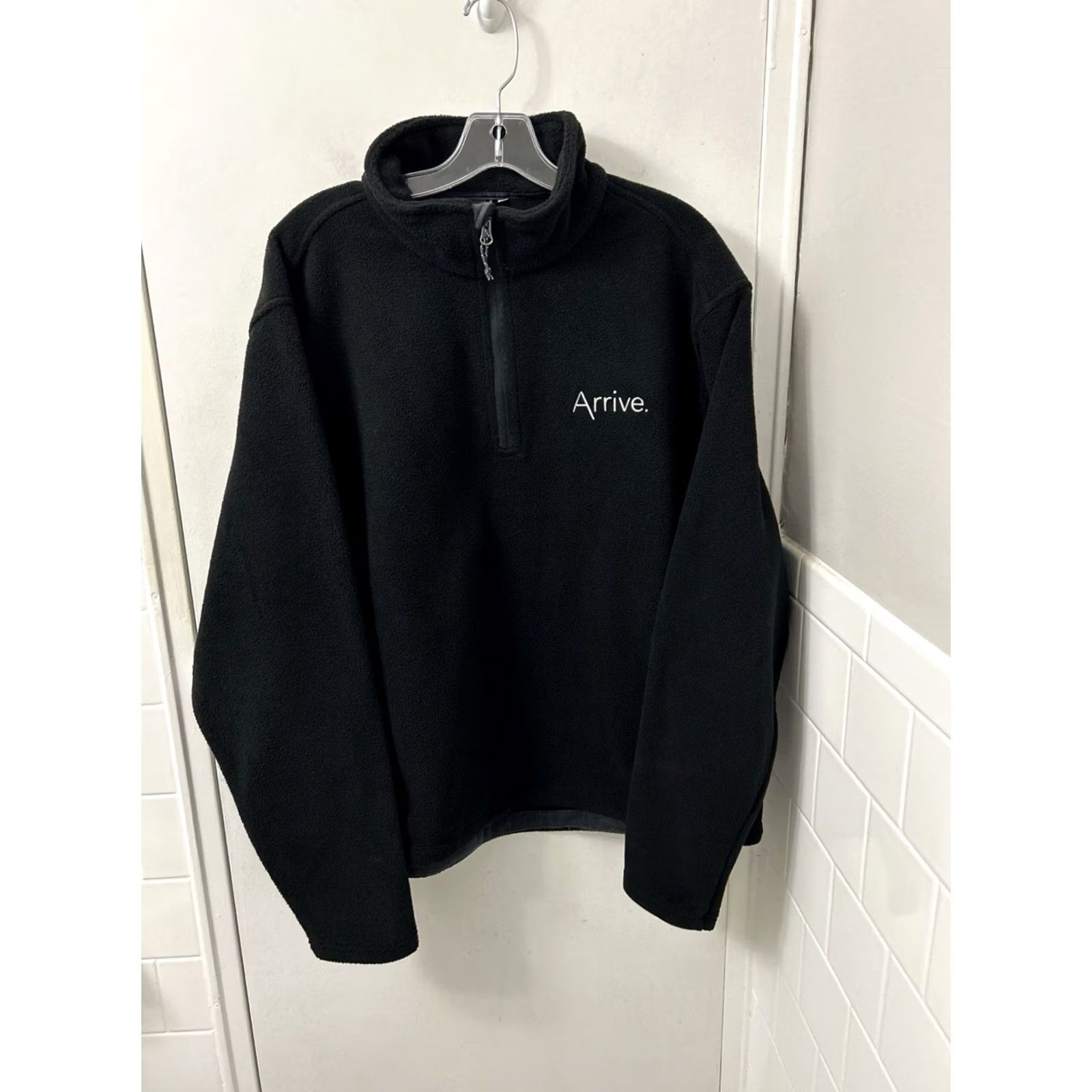 Port Authority Port Authority 1/4 Zip Fleece Jacket Mens Large Black Arrive Sweatshirt L/S NWT Size US L / EU 52-54 / 3 - 4 Thumbnail