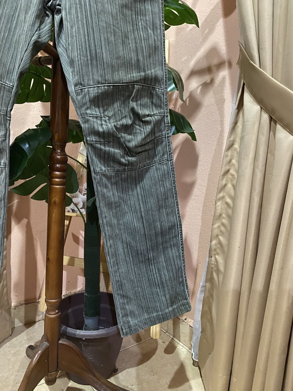Japanese Brand Memory Special Japanese Grey Pinstripe Workwear Trousers Size US 30 / EU 46 - 4 Thumbnail