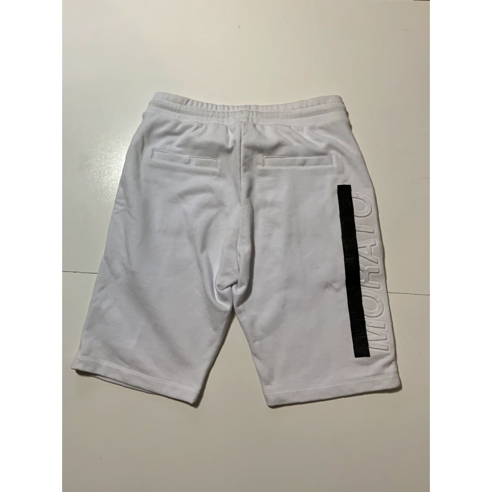 Antony Morato ANTONY MORATO Lifted Lettering Spellout White Terry Fleece Sweat Shorts SZ L Sweat Shorts Men White L Size US 33 - 3 Thumbnail
