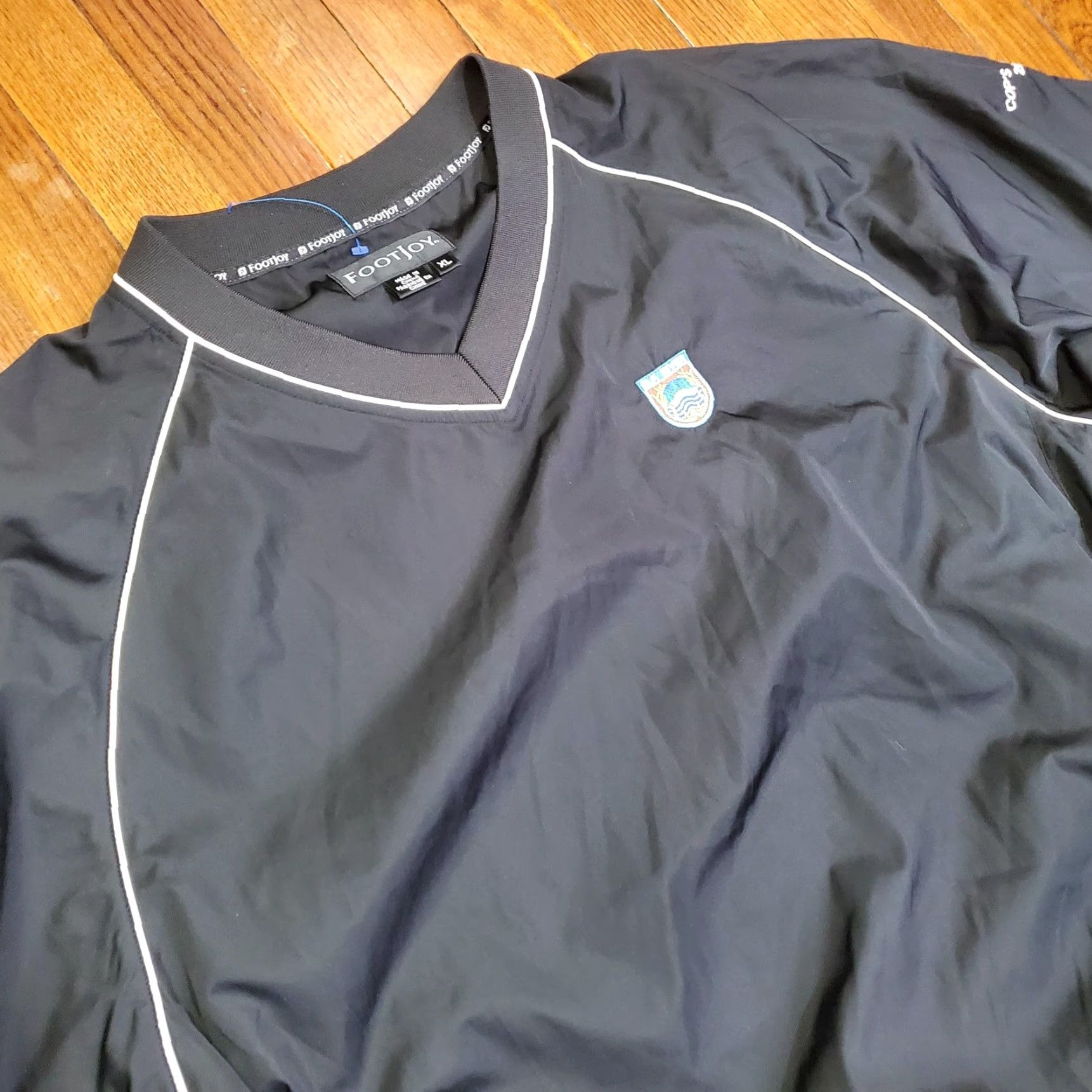 Footjoy FootJoy Golf Windbreaker Jacket Mens XL Black Short Sleeve Pullover Elk River Size US XL / EU 56 / 4 - 4 Thumbnail