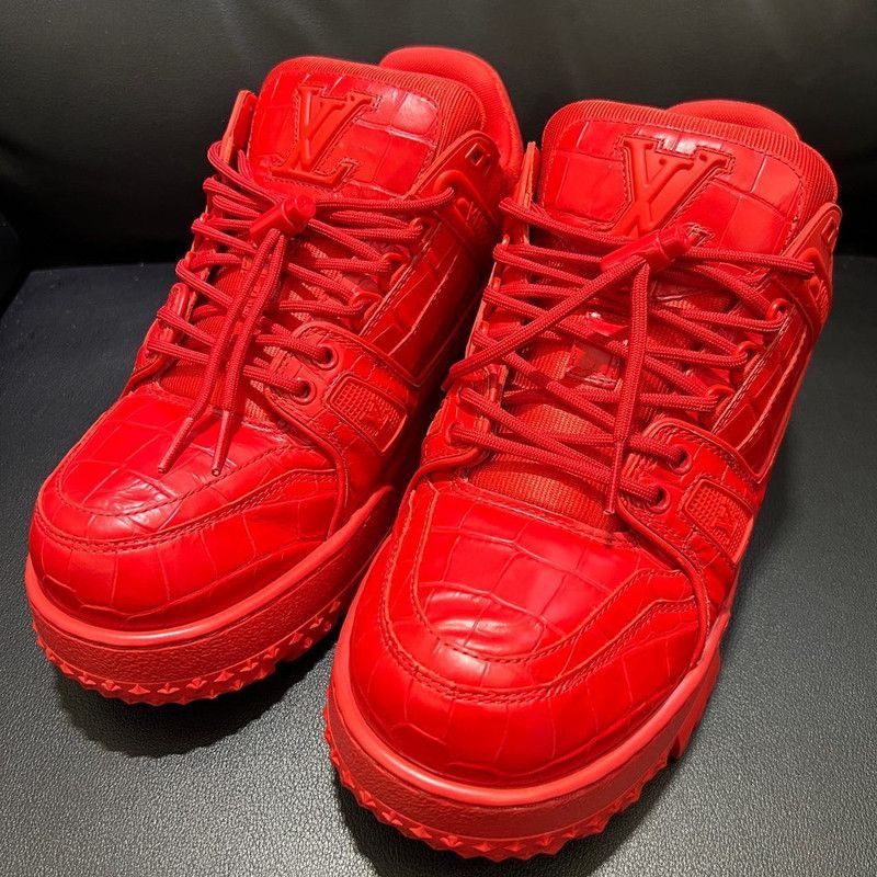 Louis Vuitton Trainer Maxi Red Crocodile Sneakers -2508