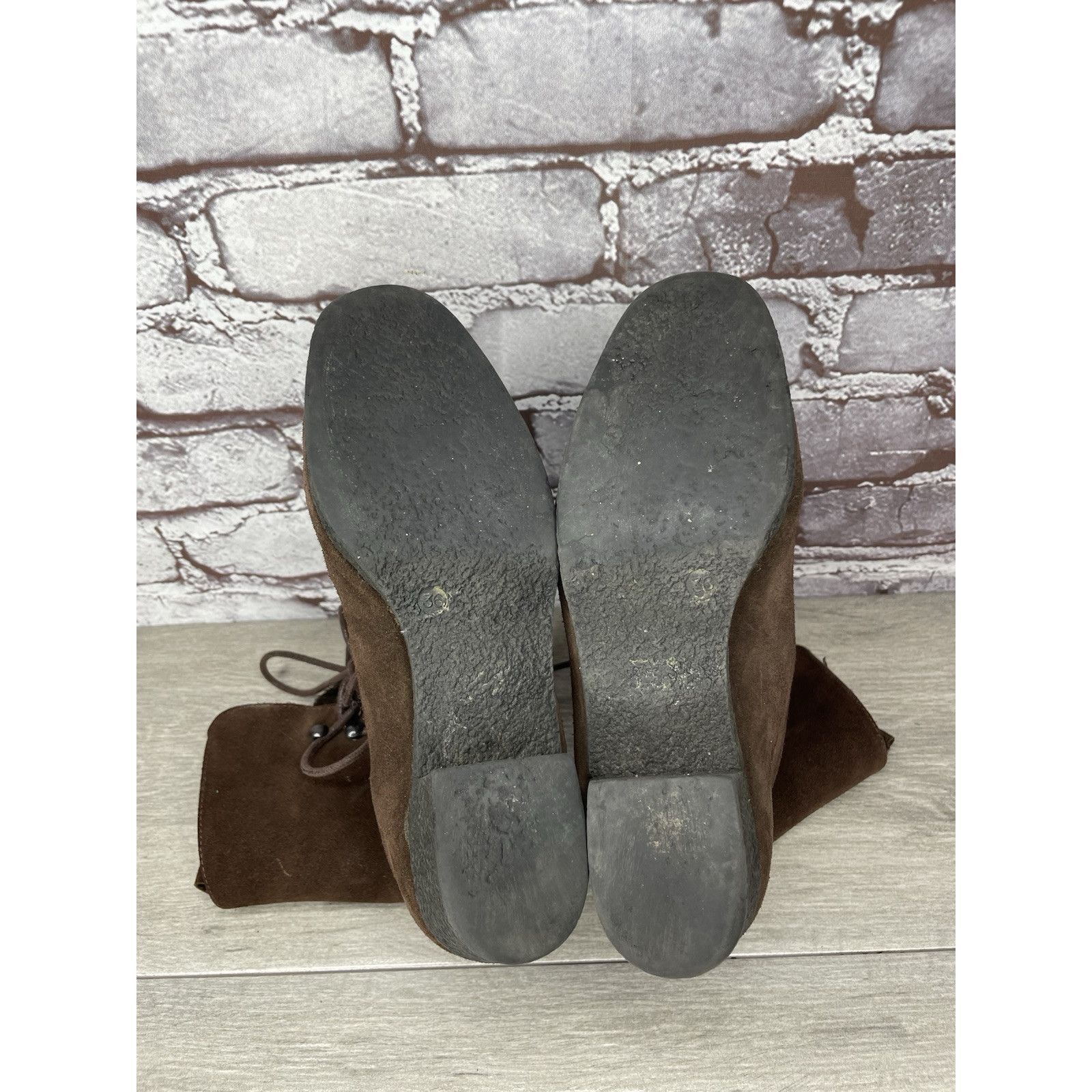 Aquatalia Aquatalia Marvin K Brown Suede Lace Up Block Heel Combat Boo Size US 6 / IT 36 - 13 Thumbnail