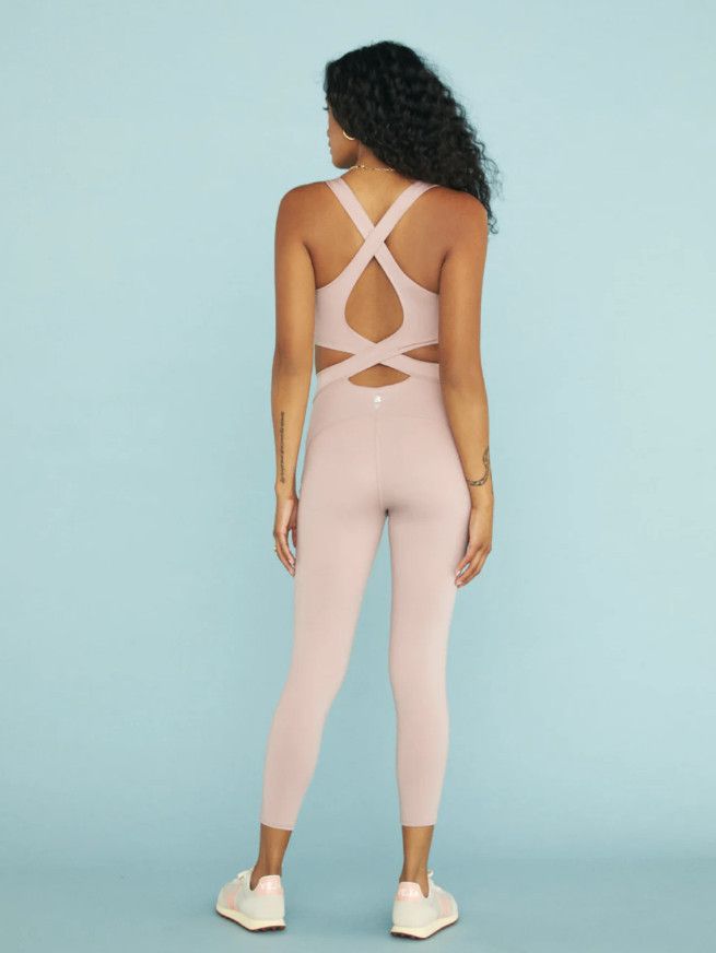 Free People Free People Movement Back It Up Jumpsuit Mauve Swoon Size 27" / US 4 / IT 40 - 4 Thumbnail
