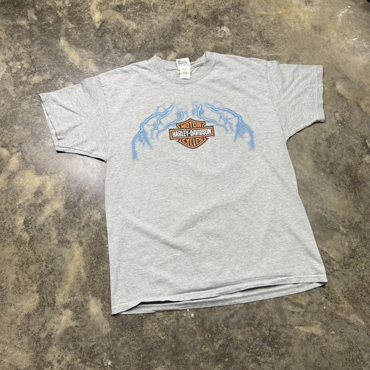 Harley Davidson vintage harley davidson lightning baggy gray tshirt Size US L / EU 52-54 / 3 - 2 Thumbnail