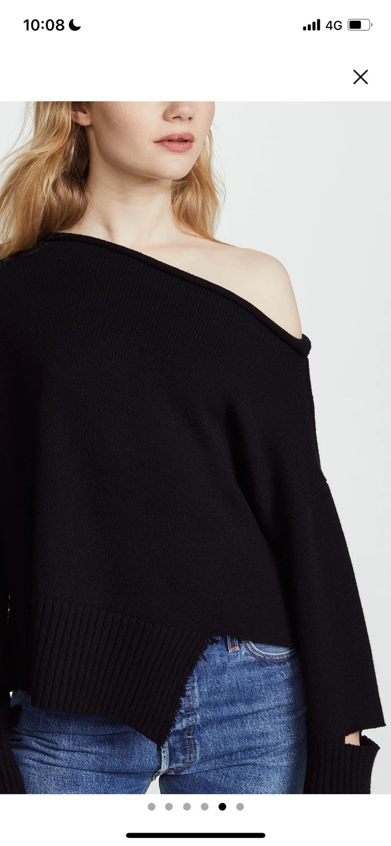 Helmut Lang HELMUT LANG Irregularly slanted off-shoulder sweater Size XS / US 0-2 / IT 36-38 - 5 Thumbnail