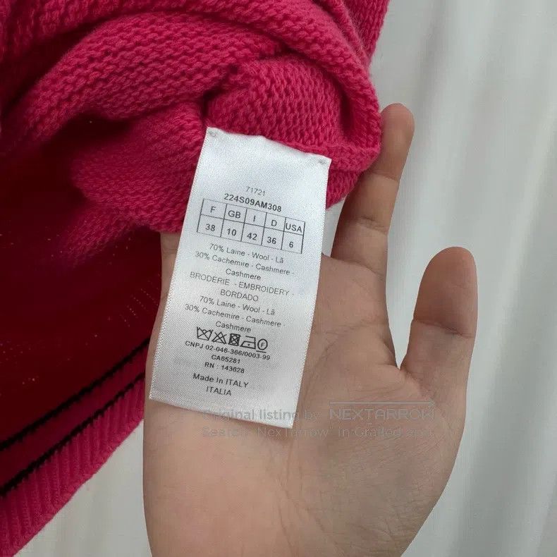 Dior Dior Lucky Star Embroidered Letter Knitted Short Sleeve Size XS / US 0-2 / IT 36-38 - 6 Thumbnail