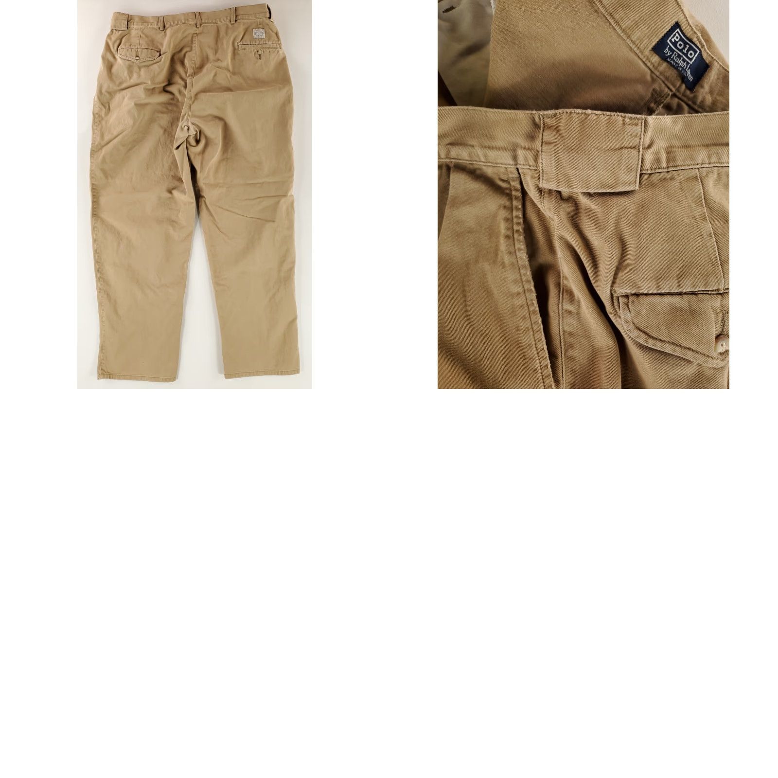 Polo Ralph Lauren VINTAGE Polo Ralph Lauren VTG 90s Pleated Khaki Tan Pants Mens 40x32 40x31 Actual Tan Chino Mens Size US L / EU 52-54 / 3 - 8 Thumbnail