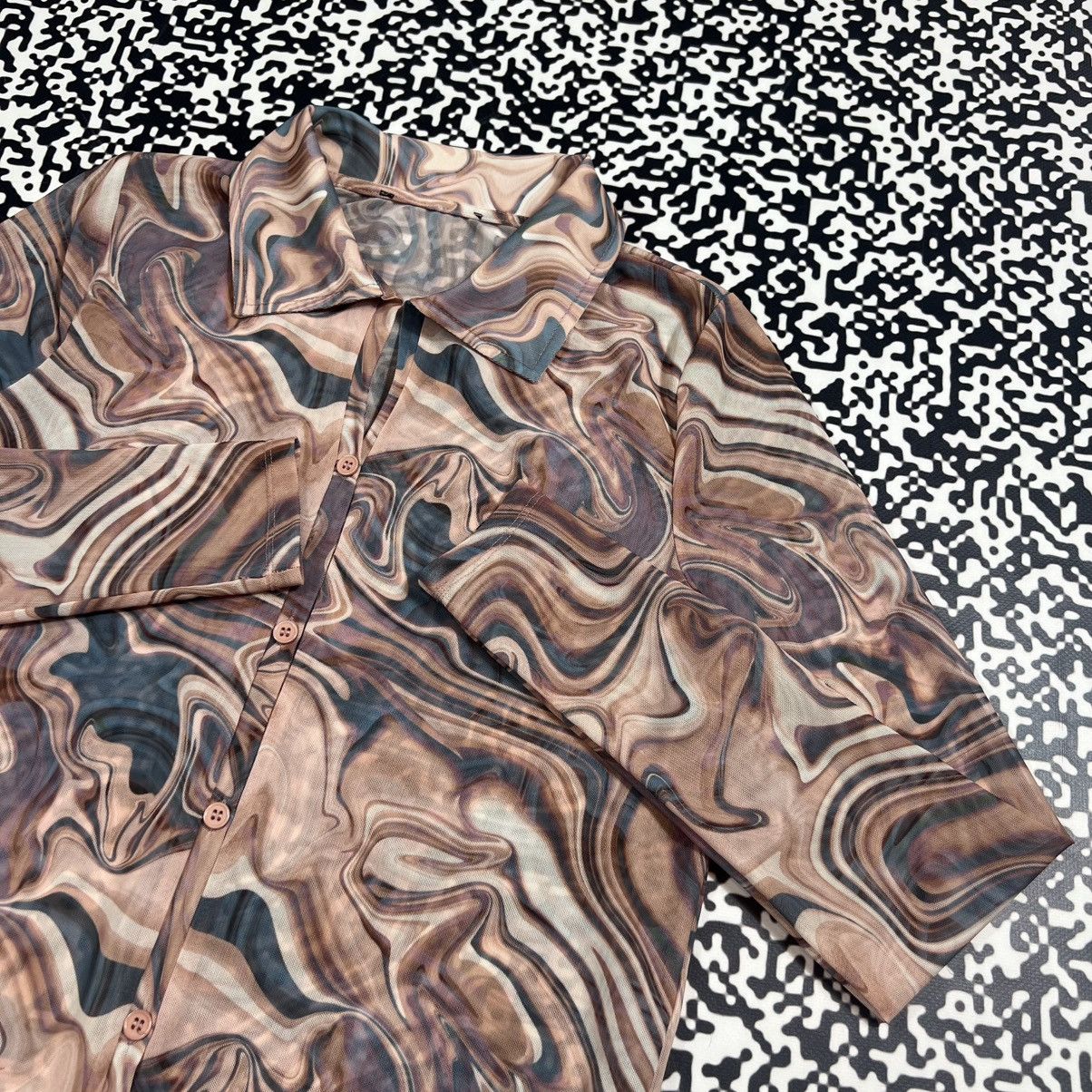 Japanese Brand Vintage Y2K Japanese Style Mesh Retro Longsleeve 90s Style Size S / US 4 / IT 40 - 9 Thumbnail