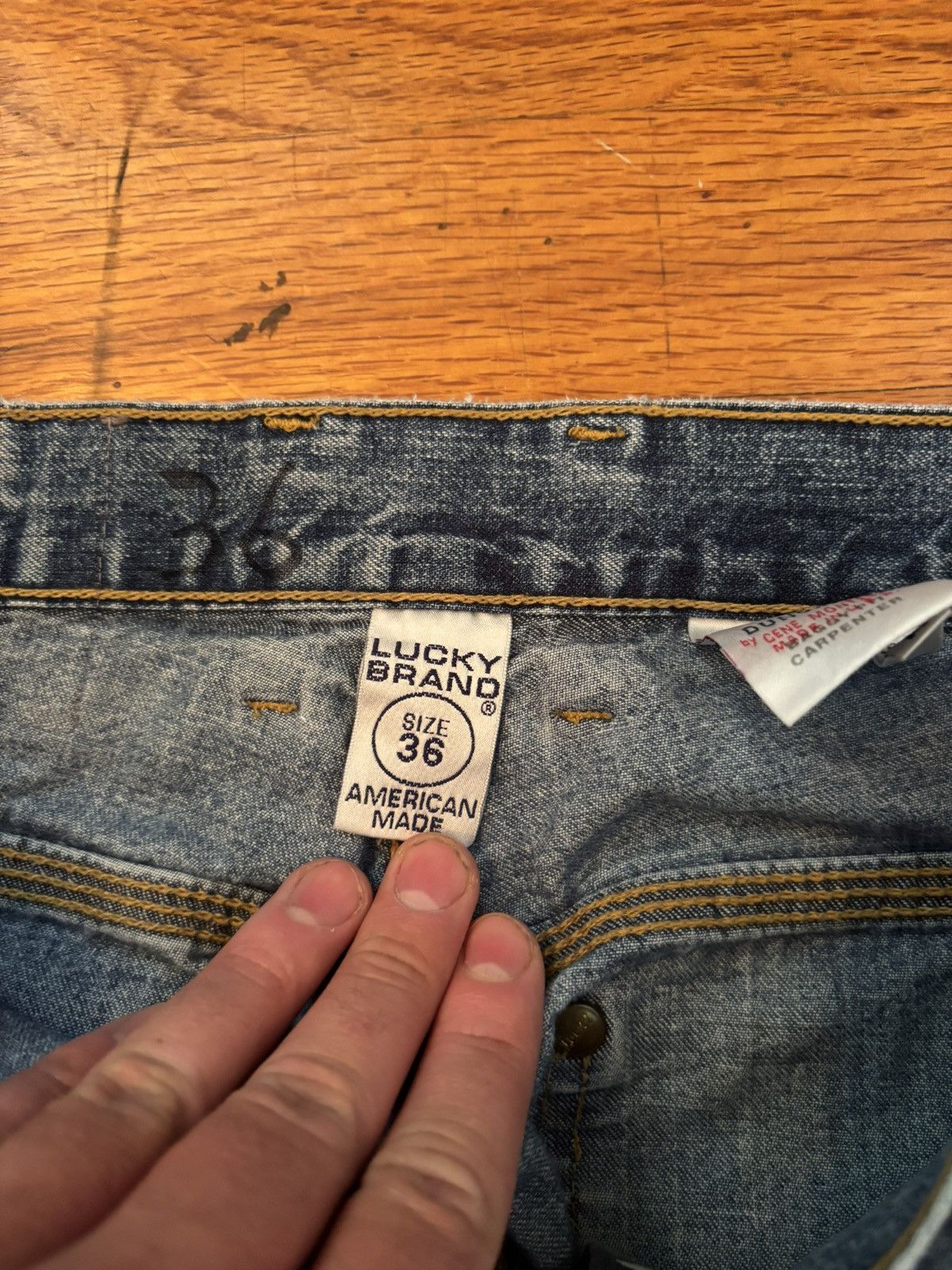 Japanese Brand × Lucky Brand × Vintage LUCKY BRAND MASSIVE DENIM Size US 36 / EU 52 - 2 Thumbnail