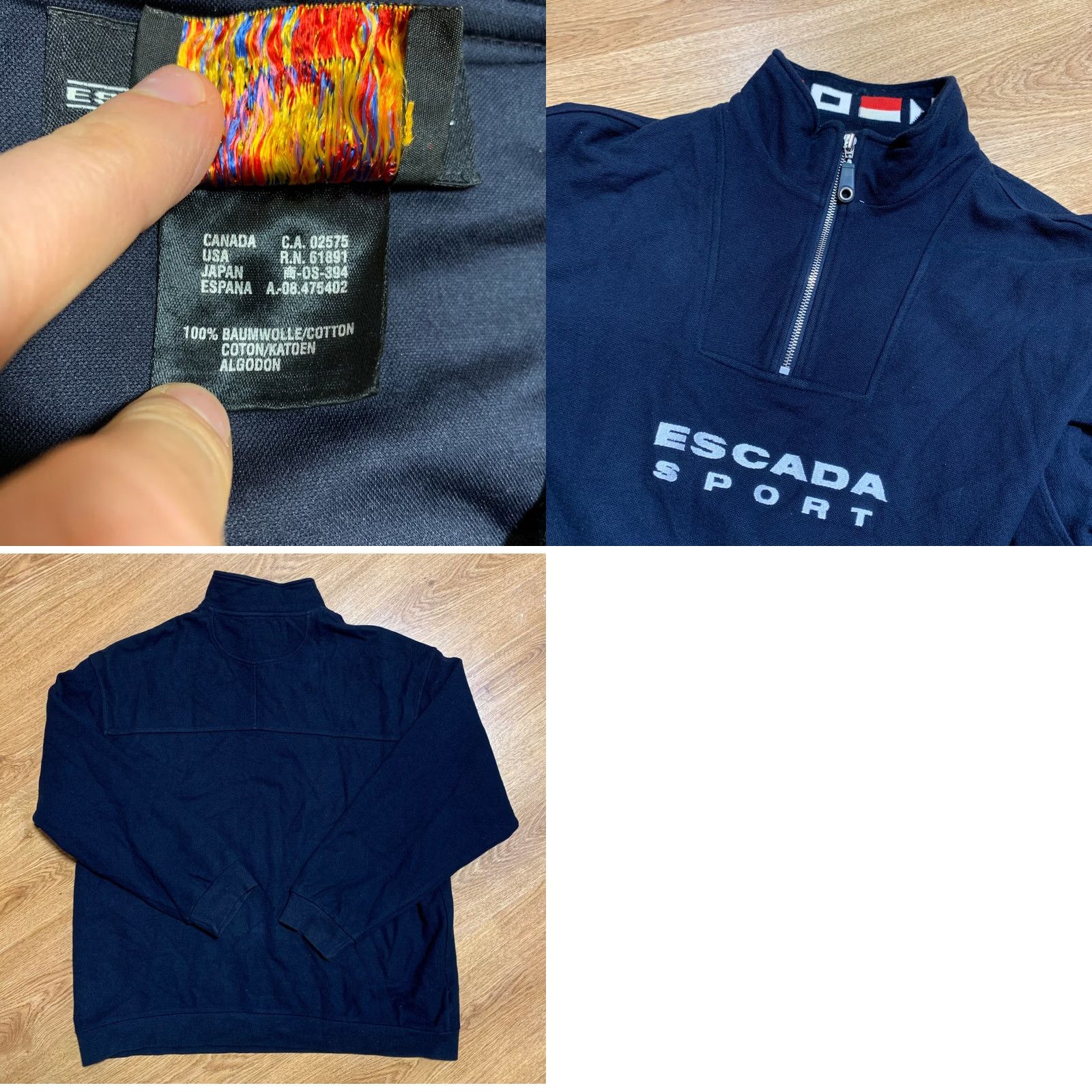 Escada Vintage Escada Sport Gore Xcr Zip Sweatshirt Pullover Mens L Blue 90s 1/4 Zip Sweatshirt Mens Size US L / EU 52-54 / 3 - 8 Thumbnail