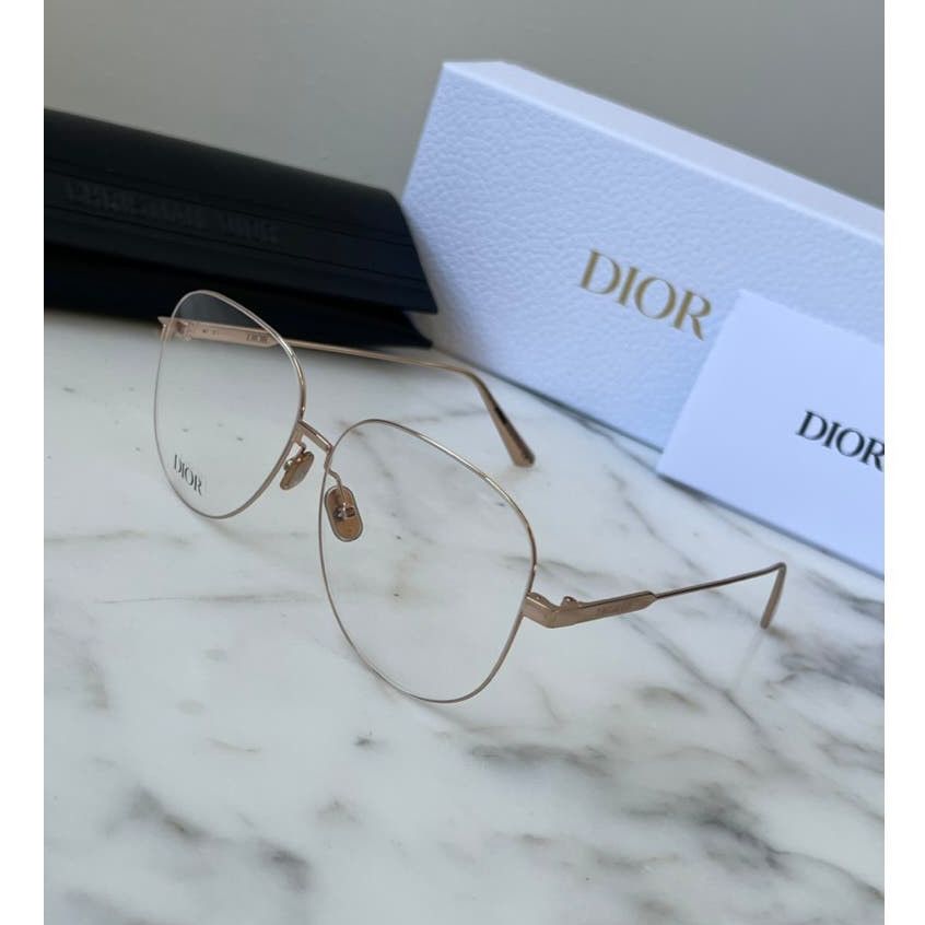 image of New Dior UltraDioro A1U Eyeglasses Frames In Rose Gold, Women's