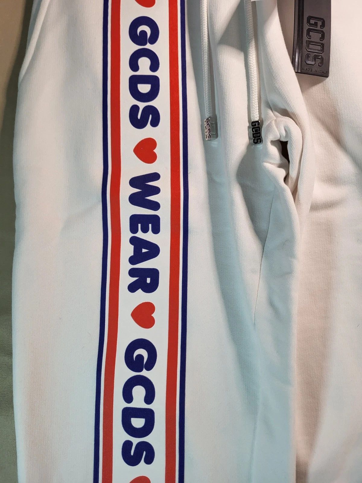 GCDS GCDS Tracksuit Bottoms Women Cute Tape Track Pants Sweat Size 29" - 9 Thumbnail