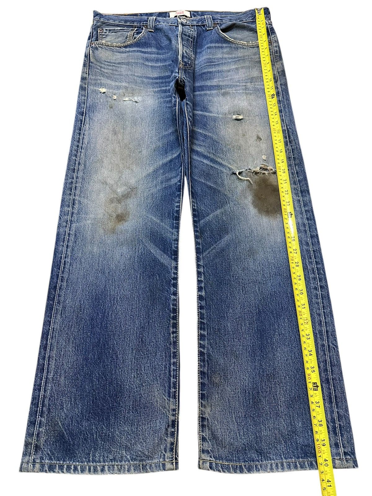 Levi's Vintage Levis 501 Mud Faded Wash Style Loose Jeans Size US 34 / EU 50 - 13 Thumbnail