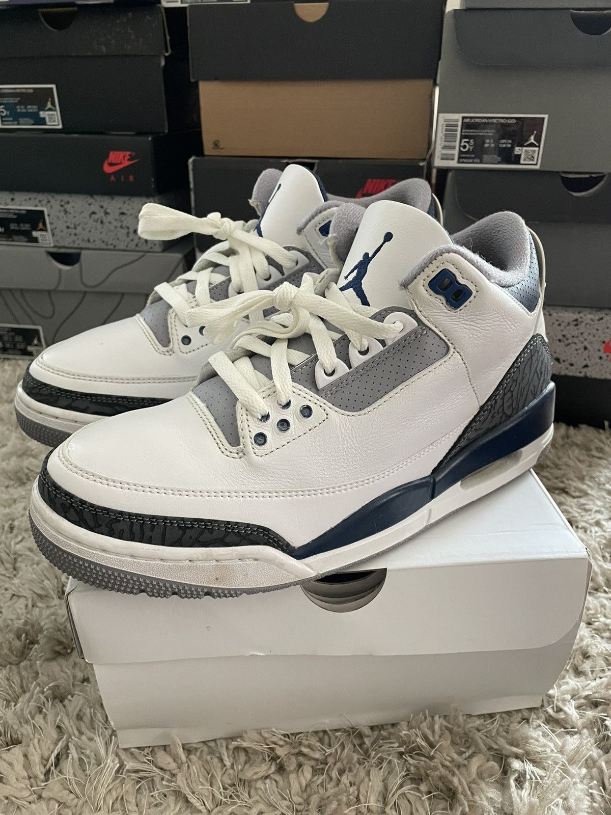 Jordan Brand Jordan 3 Midnight Navy Size US 9 / EU 42 - 1 Thumbnail