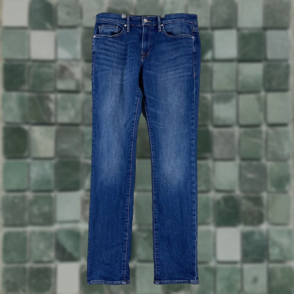 Frame FRAME L'Homme Slim Leg Jeans Womens Size 32 Blue Burroughs Denim Mid-Rise Casual Shirt? Size 24" / US 00 / IT 34 - 1 Thumbnail