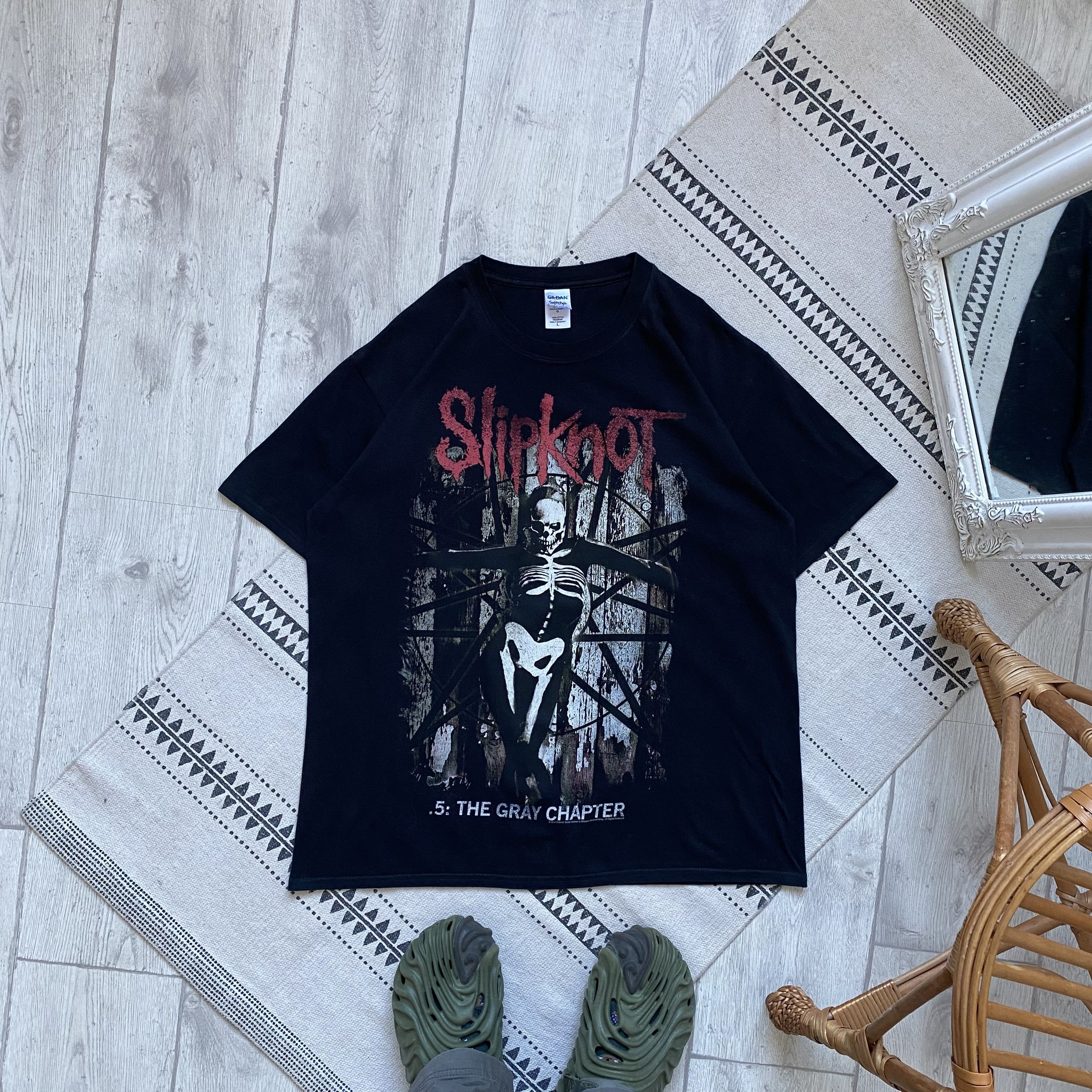 Band Tees 💀 Vintage 00s Slipknot Rock Band tee skeleton girl print Size US L / EU 52-54 / 3 - 1 Thumbnail