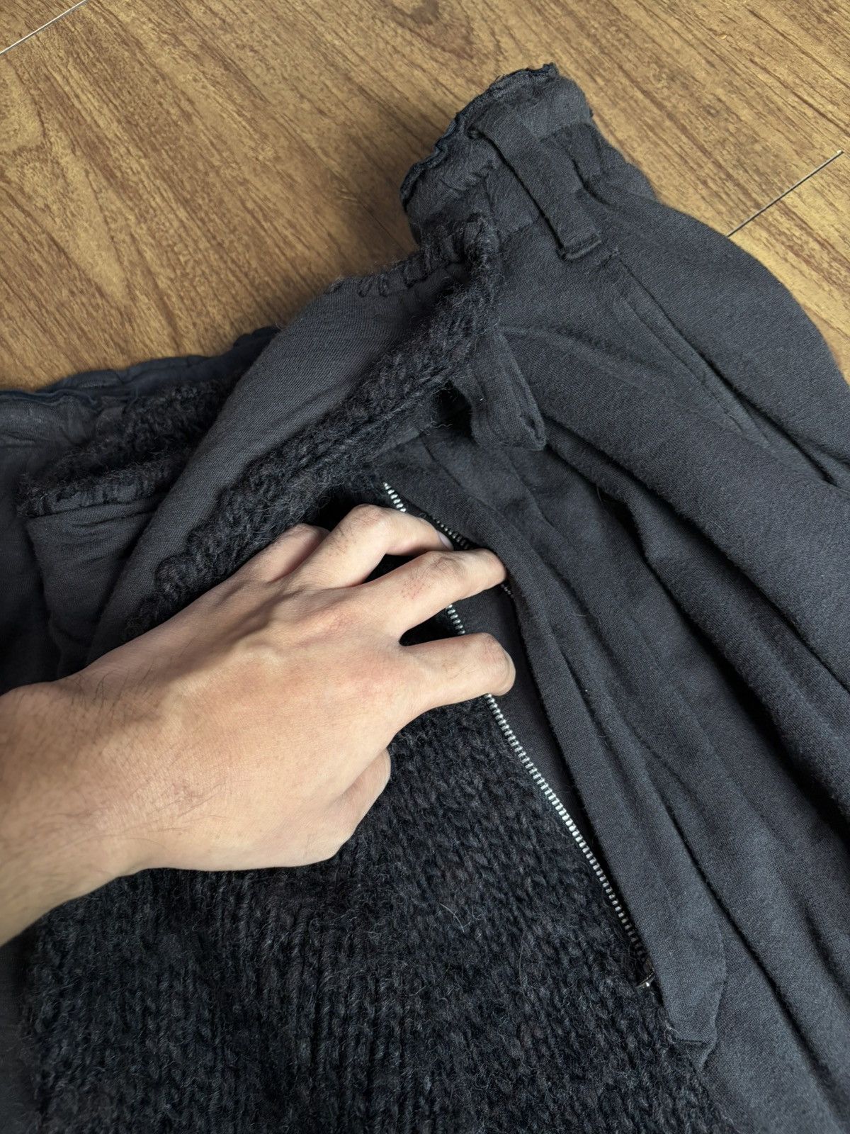 Yohji Yamamoto AW15 Yohji Yamamoto Pour Homme Hybrid Wool Wrap Skirt Pants Size US 32 / EU 48 - 12 Thumbnail