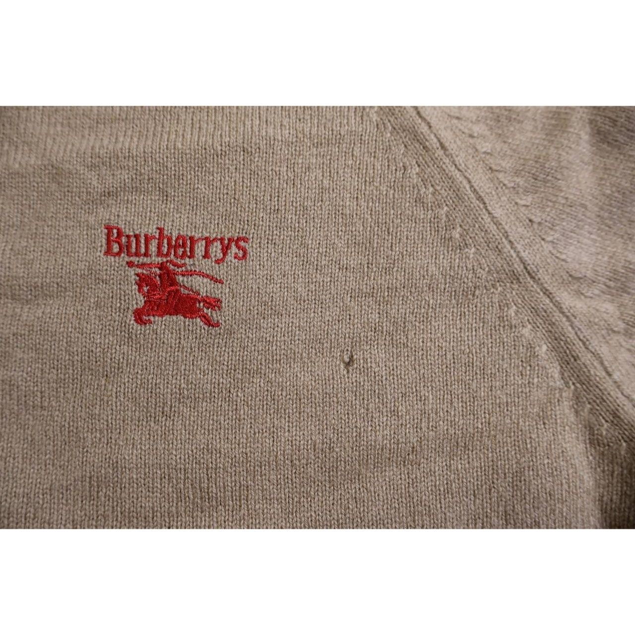 Burberry Vintage Burberry's 100% Lambswool V-neck Sweater Brown Size US S / EU 44-46 / 1 - 6 Thumbnail