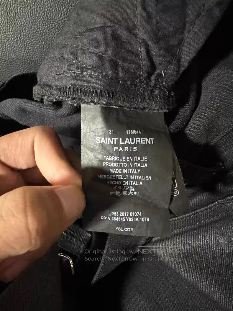 Saint Laurent Paris Saint Laurent Paris Heavy Coated Wax-Dyed Basic Denim Jean Size US 31 - 4 Thumbnail