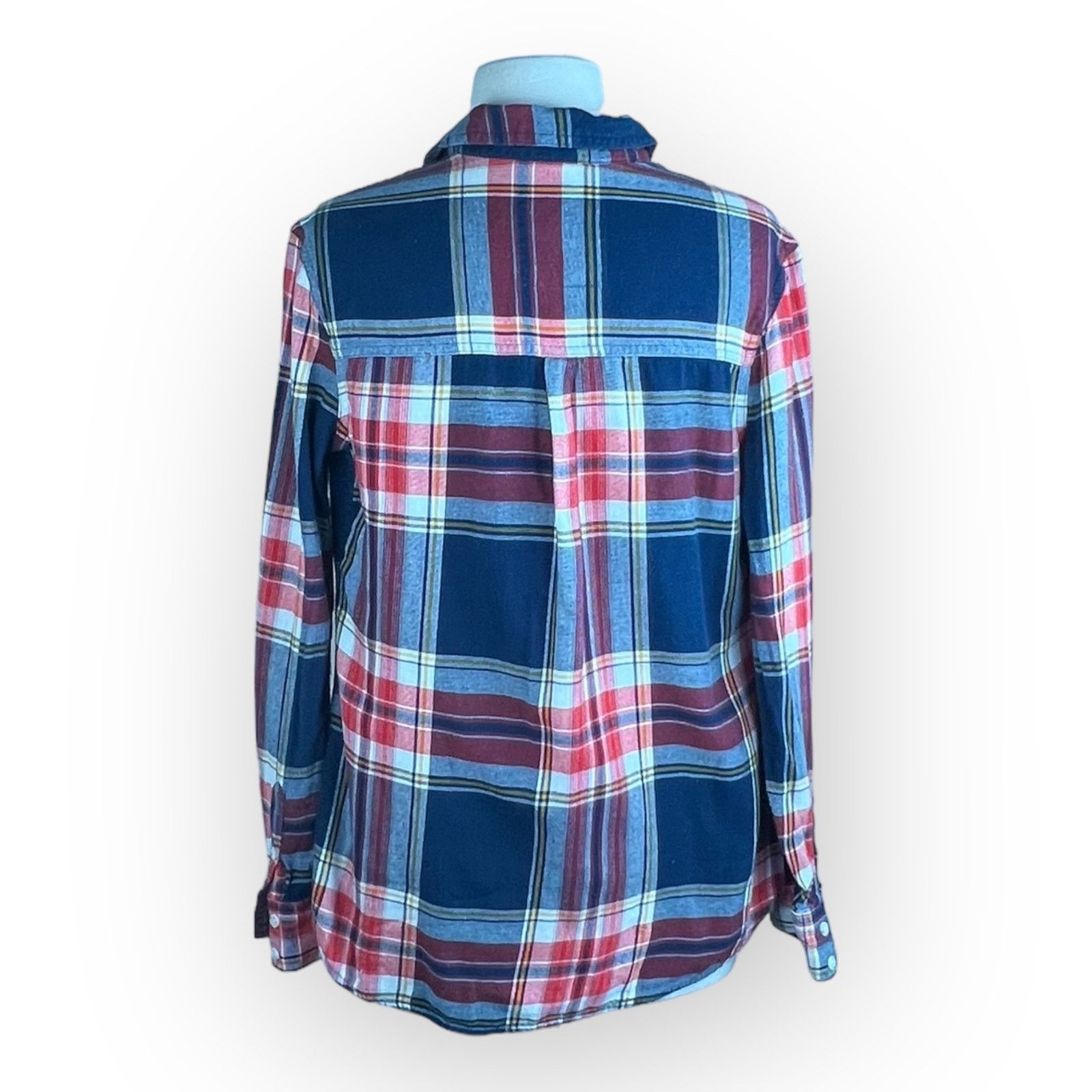 Mossimo Vintage Mossimo Supply Co. Red and Blue Flannel Shirt Medium Size M / US 6-8 / IT 42-44 - 7 Thumbnail