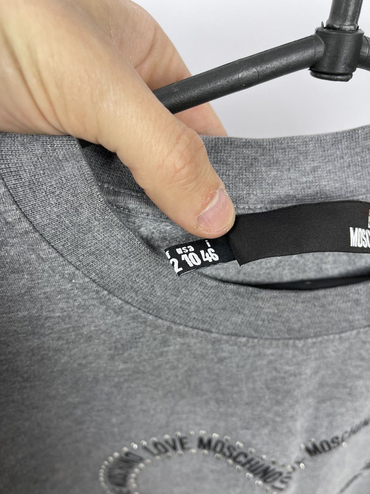Love Moschino Love Moschino Sweatshirt Size 10 USA Big Logo Grey Women’s Size L / US 10 / IT 46 - 6 Thumbnail