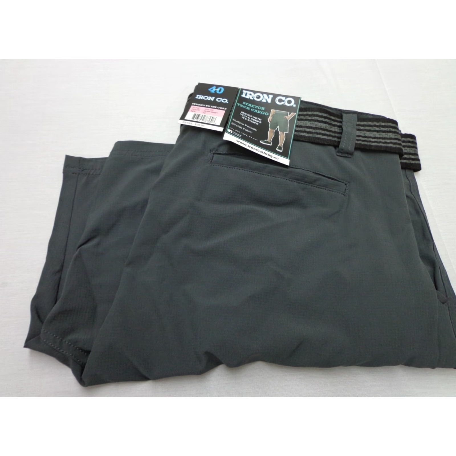 Vintage IRON CO. Warder Stretch Tech Cargo Belted Shorts Surf Grey Size 40 NEW Size US 40 / EU 56 - 2 Thumbnail