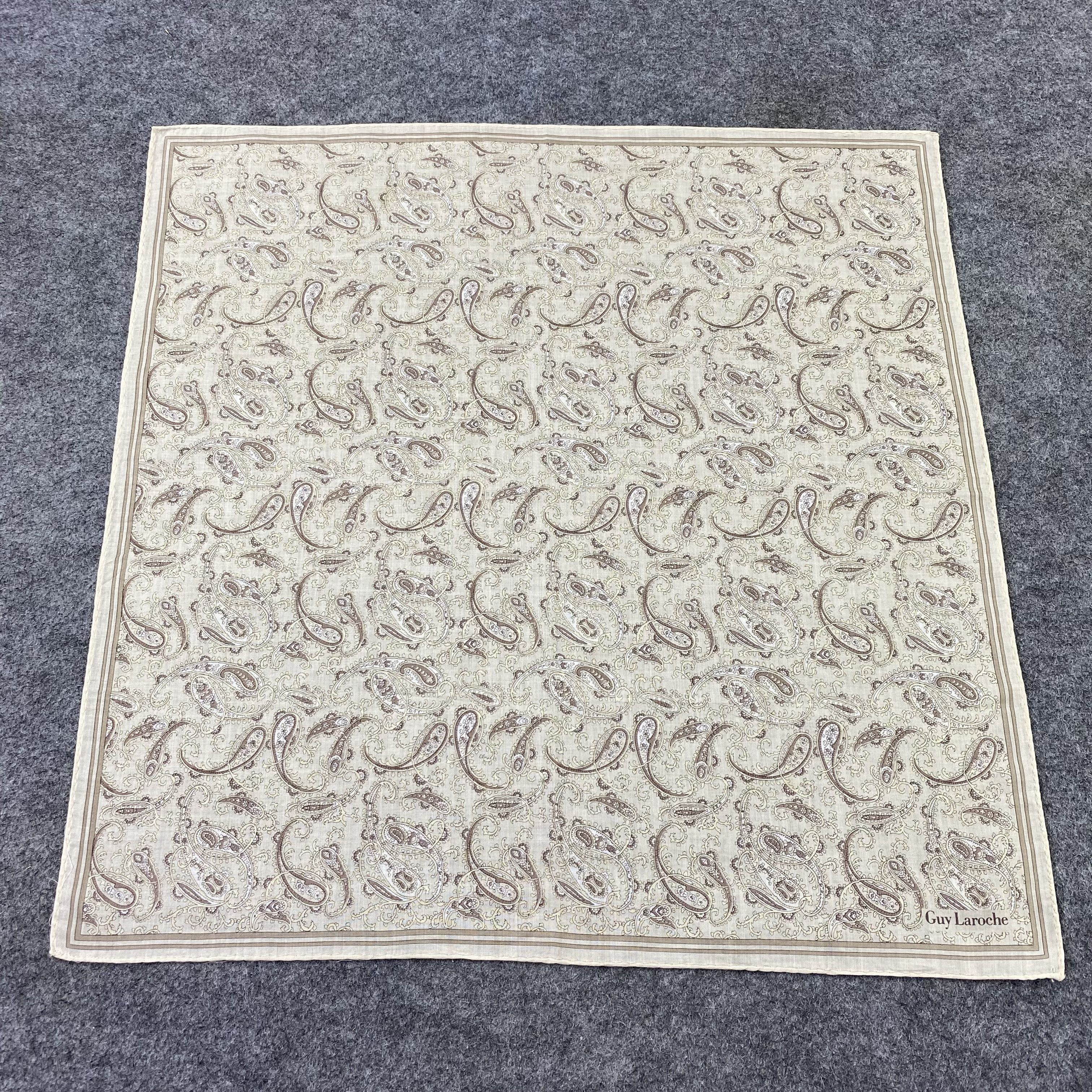 Guy Laroche Guy Laroche Paislee Handkerchief Neckerchief Bandana-B1356 Size ONE SIZE - 3 Thumbnail