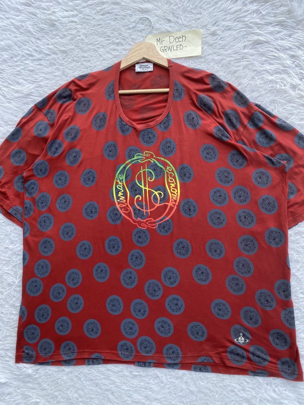 Vivienne Westwood Rare Vivienne Westwood Climate Change Evolution Tshirt Size L / US 10 / IT 46 - 7 Thumbnail