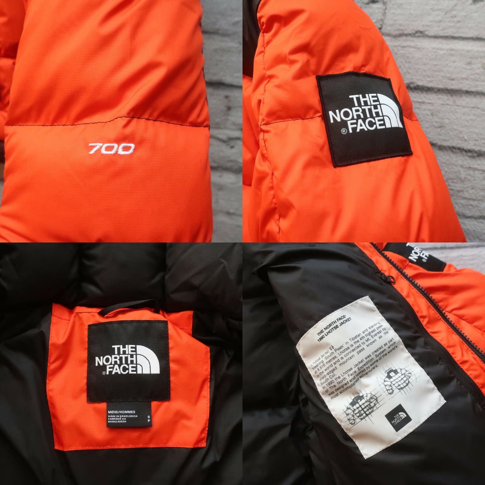 The North Face VINTAGE The North Face 700 Down Lhotse Puffer Jacket Mens Small Tangerine / Black Winter Coat Size US S / EU 44-46 / 1 - 8 Thumbnail