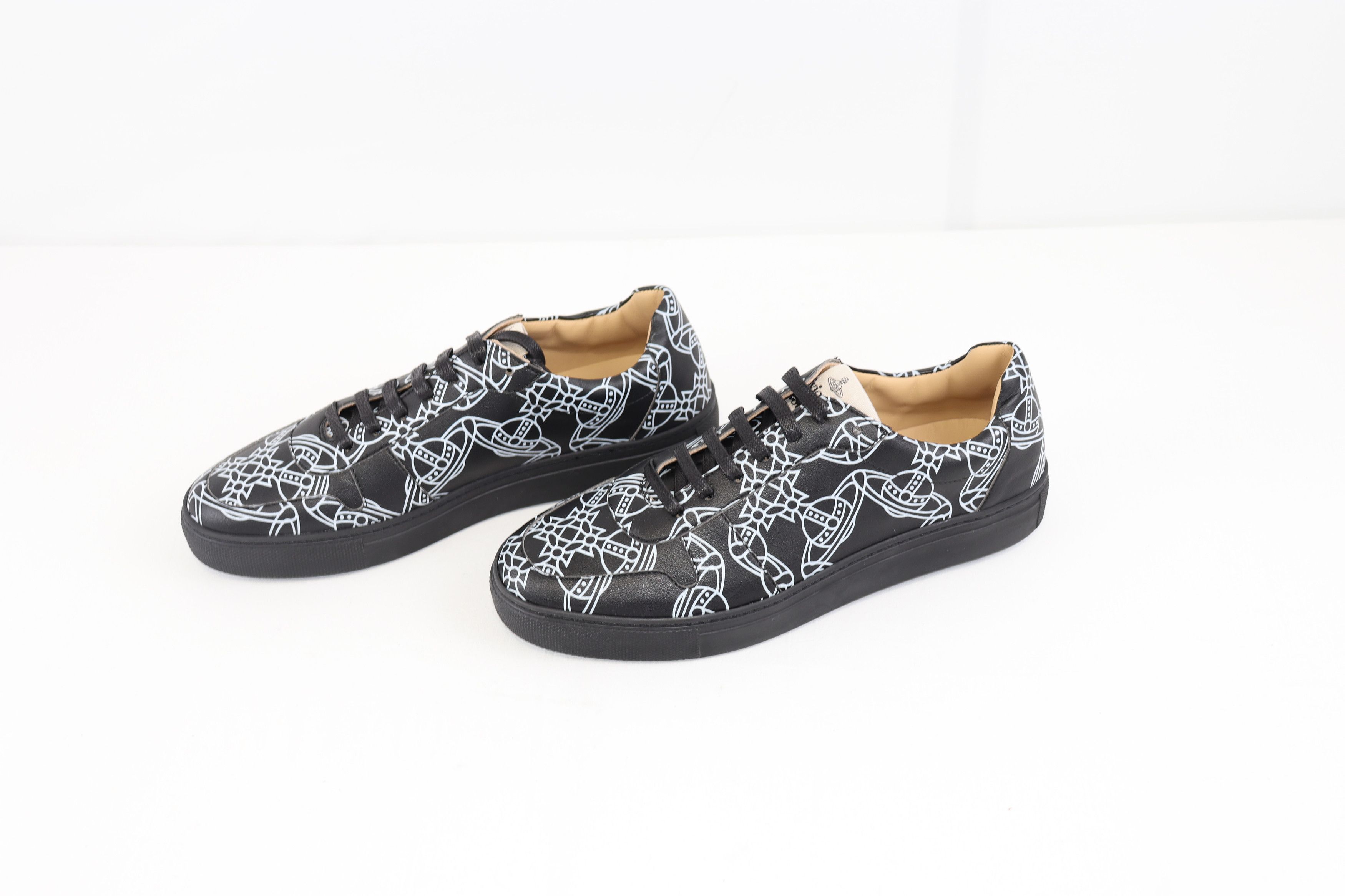 Vivienne Westwood o1rshd Crest Logo All Over Apollo Trainers in Black Size US 8 / EU 41 - 5 Thumbnail