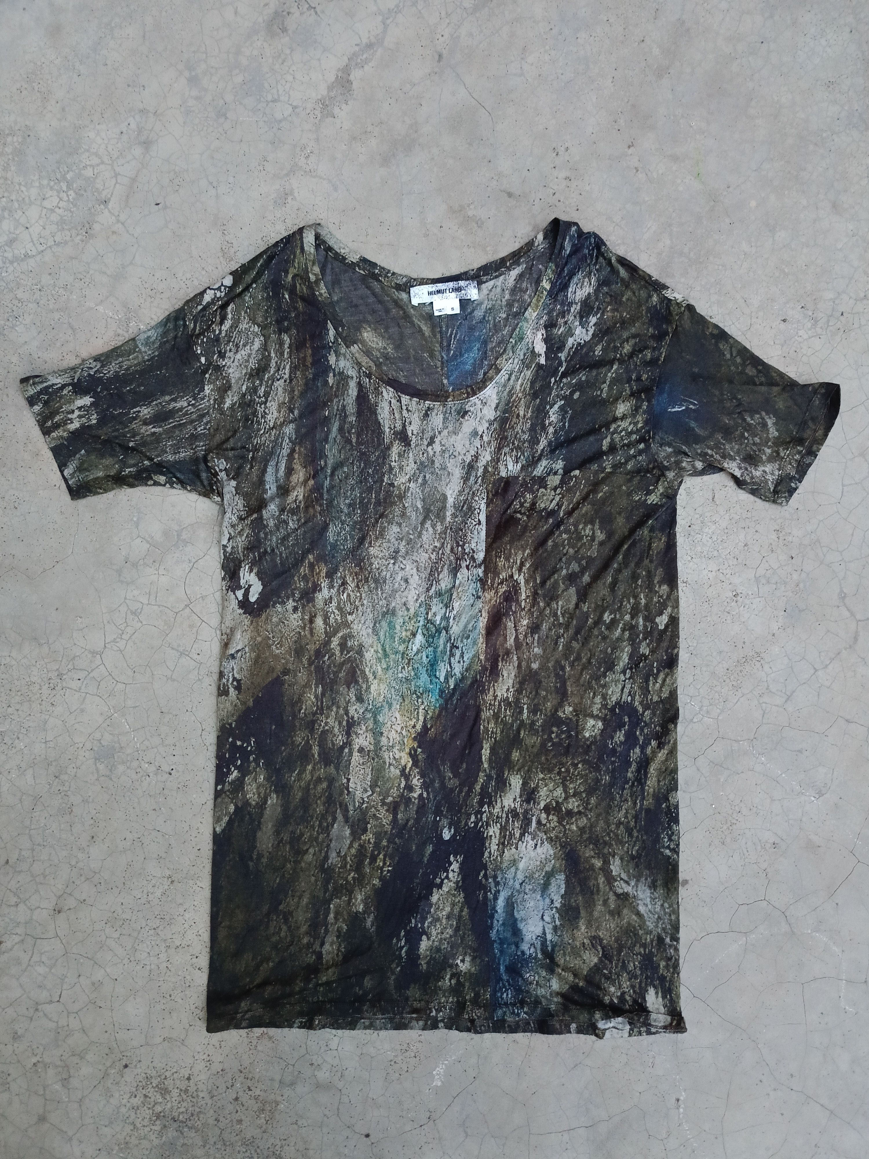 Helmut Lang HELMUT LANG FABRIC RAVEN OVERPRINT SINGLE POCKET RAYON SHIRT Size US S / EU 44-46 / 1 - 3 Thumbnail