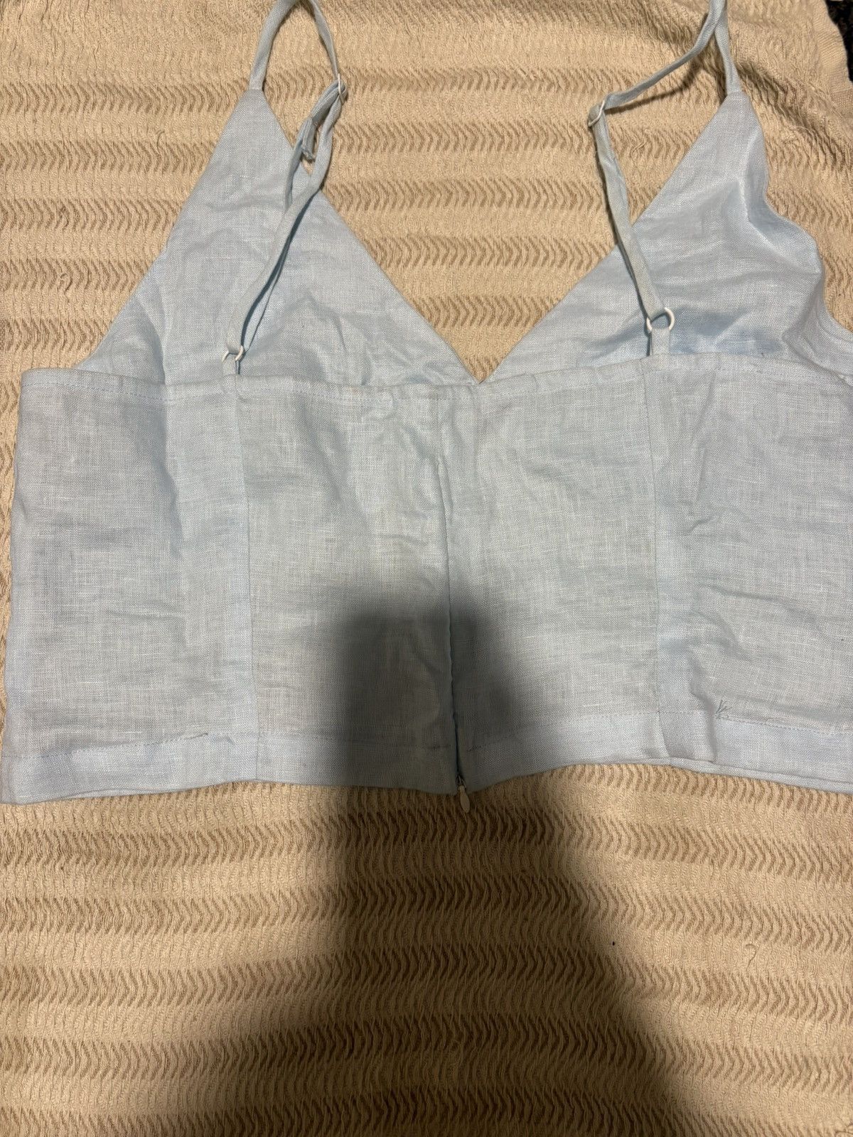 Vintage baby blue crop top adjustable strap Size M / US 6-8 / IT 42-44 - 2 Thumbnail
