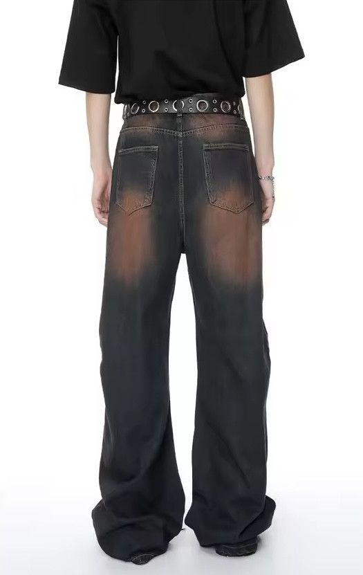 Japanese Brand Gradient Color Wide Leg Denim Size US 33 - 4 Thumbnail