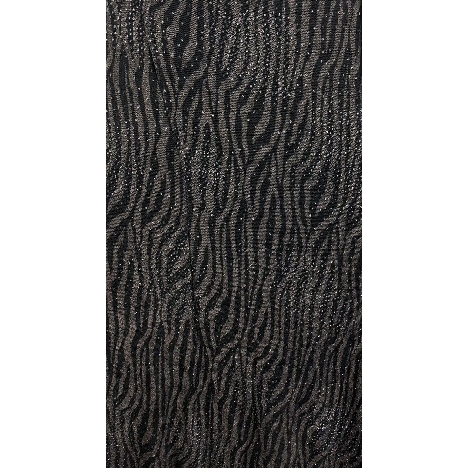 Vintage VINTAGE Positive Attitude Slip Dress Gown Dress Black Zebra Midi 8 Y2K Hi Lo Layered Cocktail 90s Womens Size M / US 6-8 / IT 42-44 - 5 Thumbnail