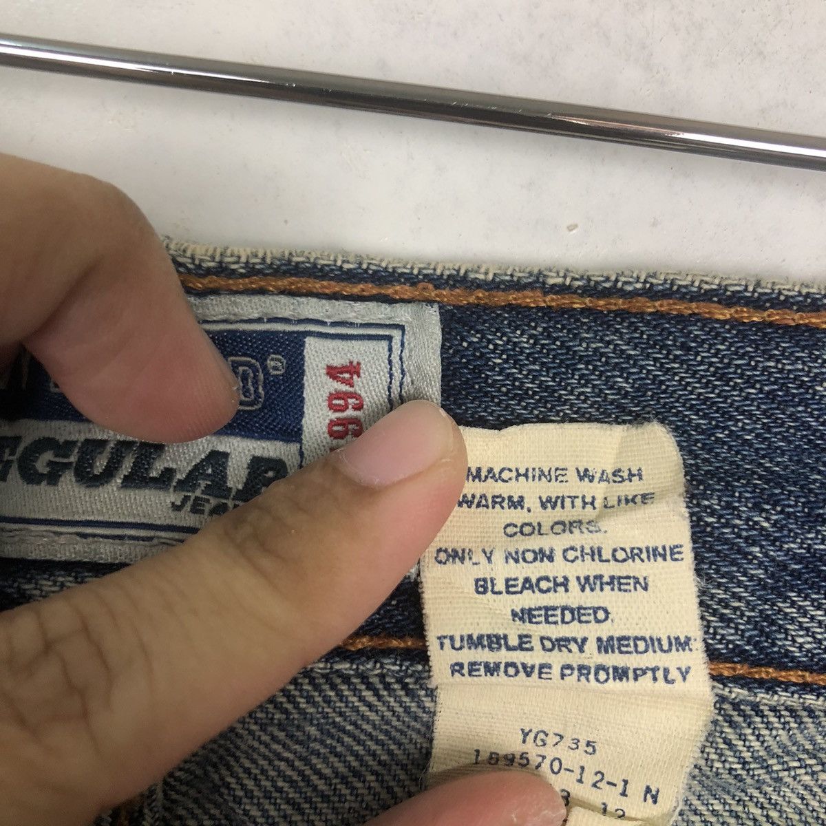 Japanese Brand VINTAGE OLD NAVY JEANS REGULAR FIT ISSEY MIYAKE DESIGN Size US 34 / EU 50 - 11 Thumbnail