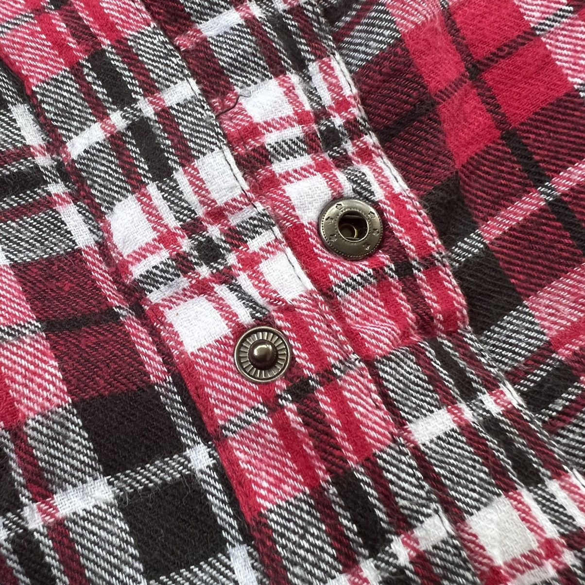 Hysteric Glamour 2000s In the attic homme Leather Zip flannel Shirt Size US L / EU 52-54 / 3 - 6 Thumbnail