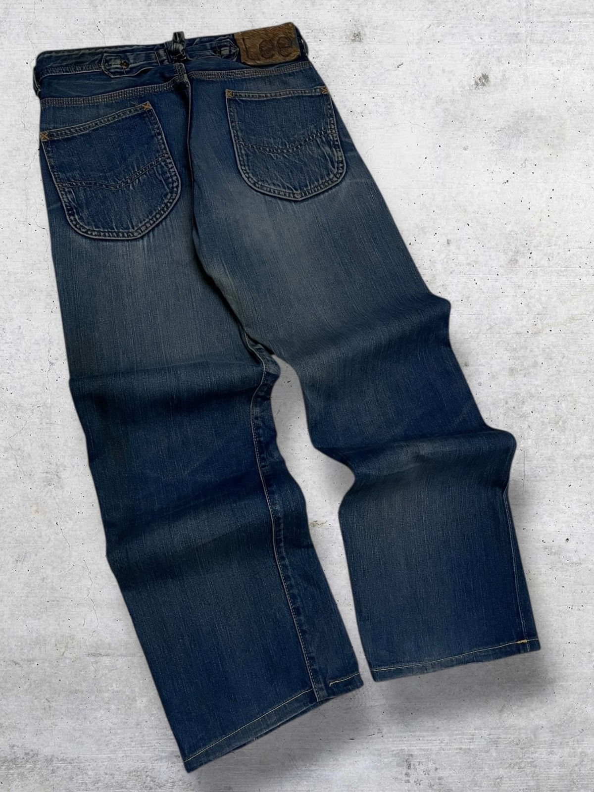 Lee VINTAGE LEE OG 90S DESIGNER BUCKLE SELVEDGE DENIM Size US 29 - 10 Thumbnail