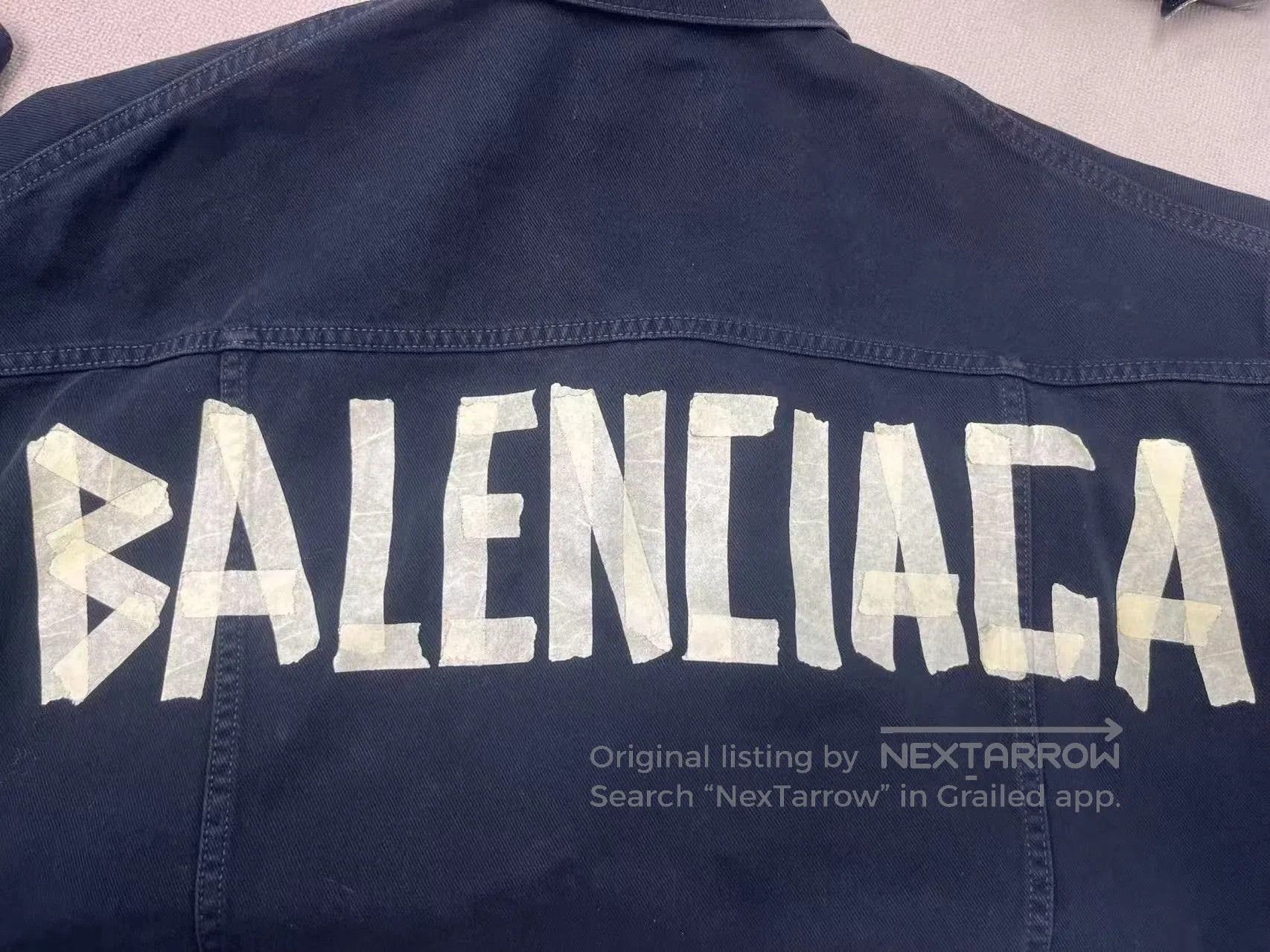 Balenciaga Balenciaga Letter Logo Loose Denim Jacket. Size US S / EU 44-46 / 1 - 3 Thumbnail